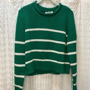 La Ligne Green and White Striped Sweater